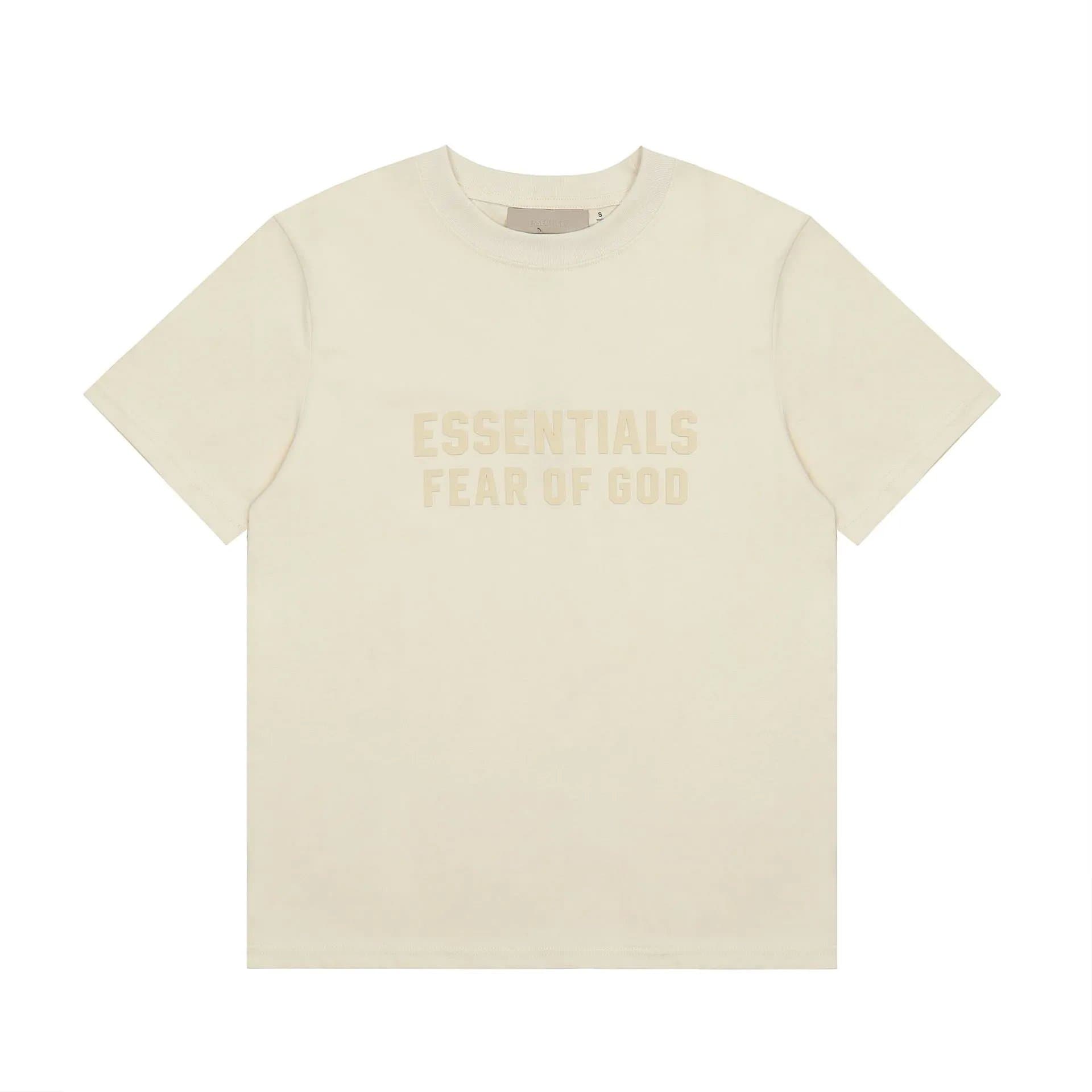 Fear of God Essentials Logo T-Shirt Embossed — 2310短袖杏色