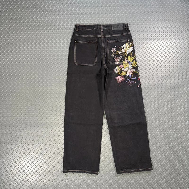 BAPE Jeans Floral Embroidery