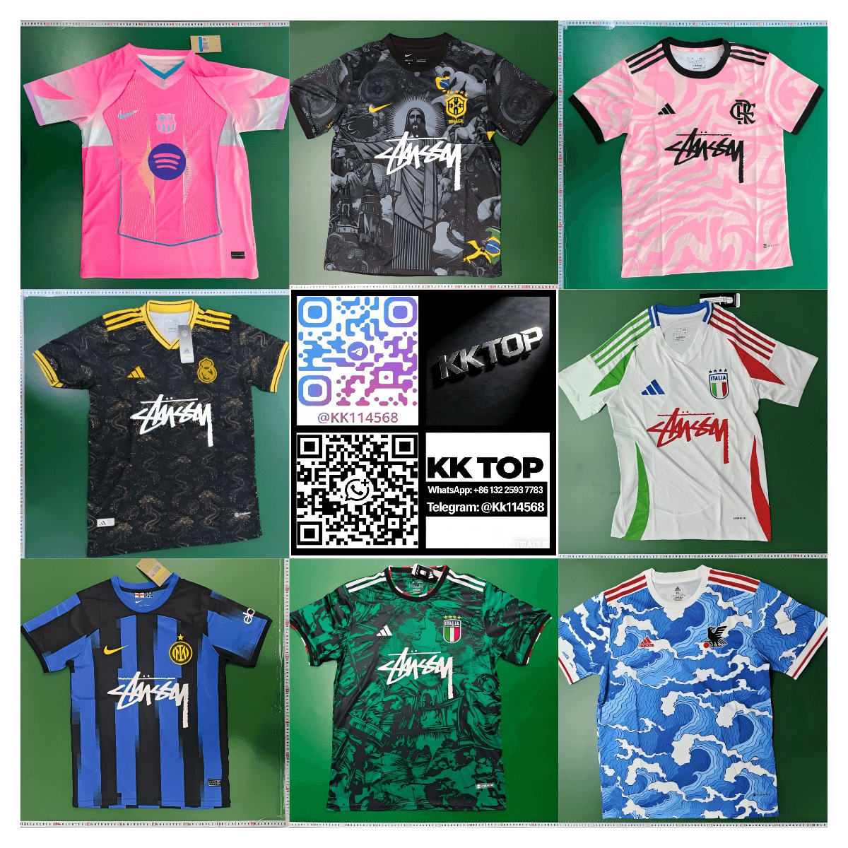 Adidas × Off-White Football Jersey Stussy x Club Collaboration