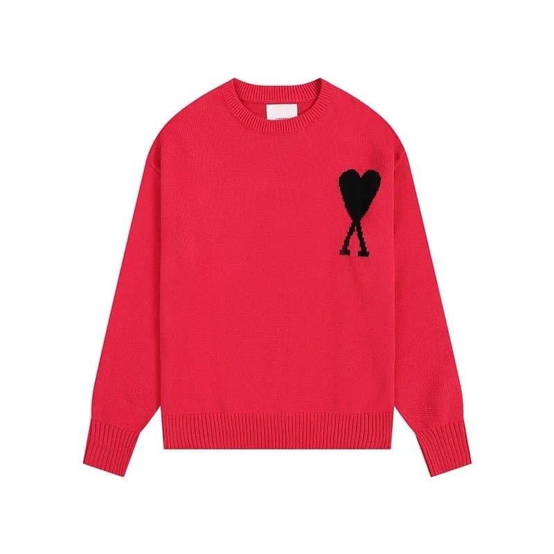 Amiri Heart Logo Sweater Multiple Colorways — 红黑-A8#
