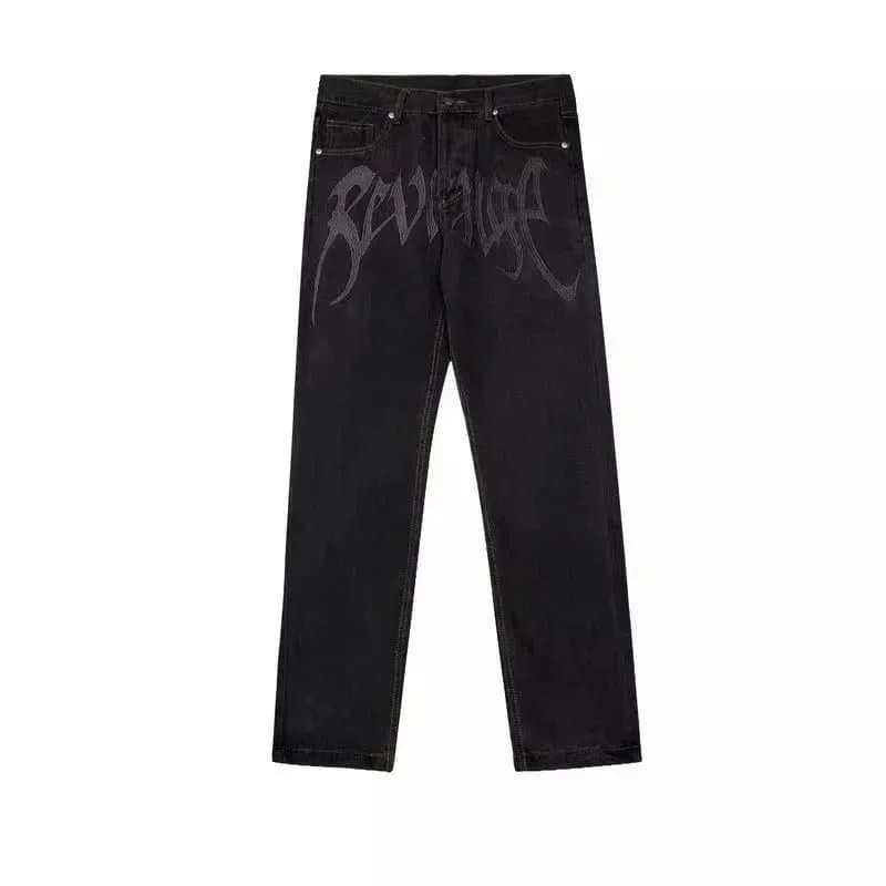 Undefeated Straight Fit Jeans Revenge Graphic