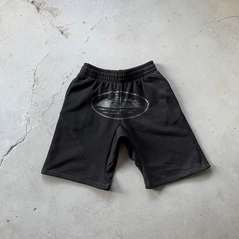Rhude Logo Shorts Black with Reflective Logo