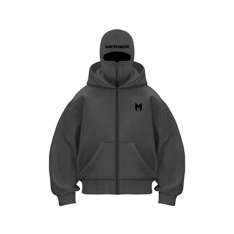 Broken Planet Zip-Up Hoodie Rough Script Logo — Q3 深灰色