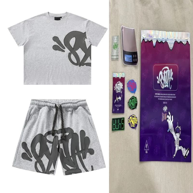 Sp5der Graffiti Logo Set Grey/Black