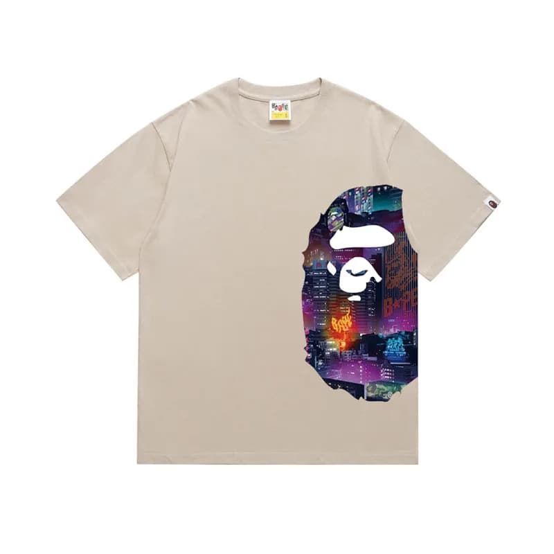 BAPE Ape Head Tee Multi-Color Camo Print — 1318杏色