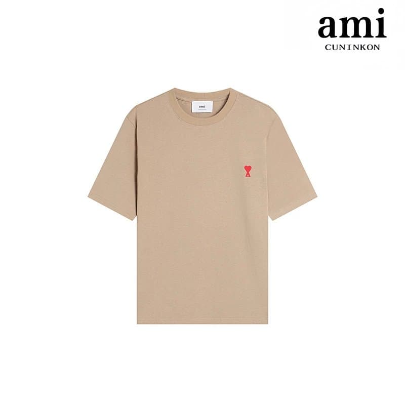 Amiri Heart Logo Tee Lavender — 卡其【103款】