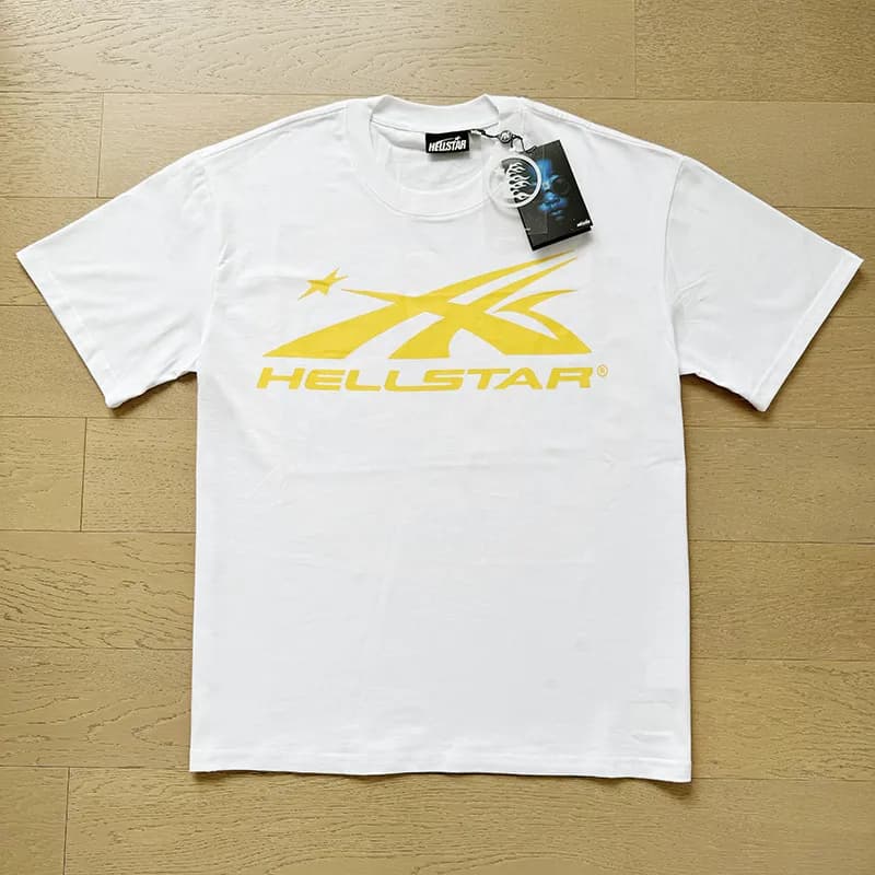 Hellstar Graphic Tee Alien Attack Print — 573 白黄