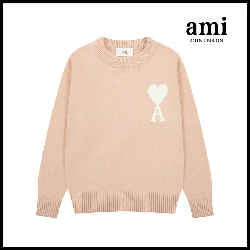 AMI Paris Knit Sweater Heart A Logo