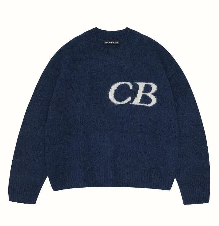 Corteiz Knit Joggers CB Logo — M985 sapphire blue