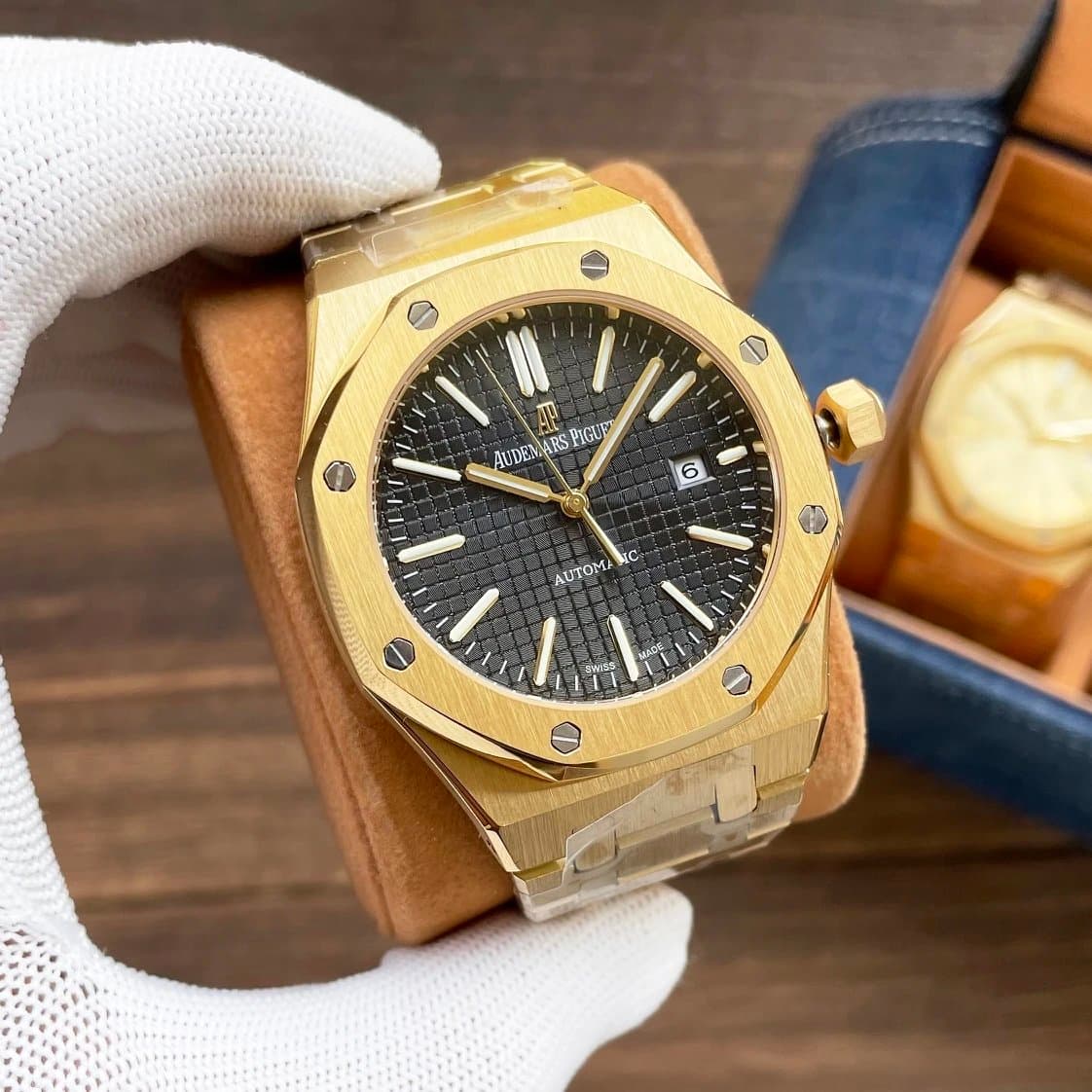 Audemars Piguet Royal Oak Black Tapisserie Dial