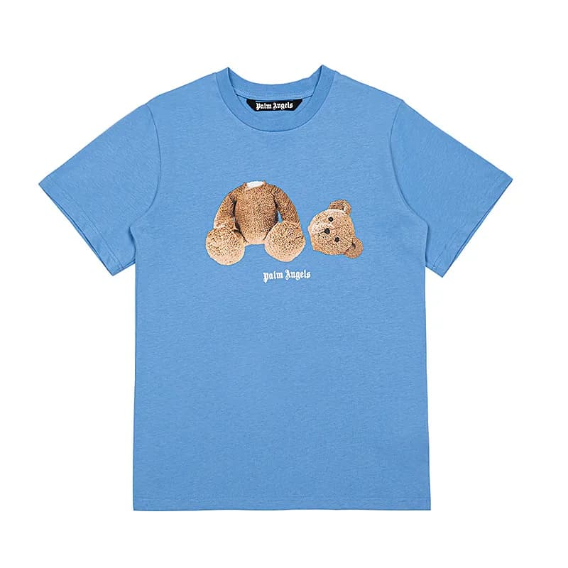 Palm Angels Teddy Bear Graphic Tee Light Blue