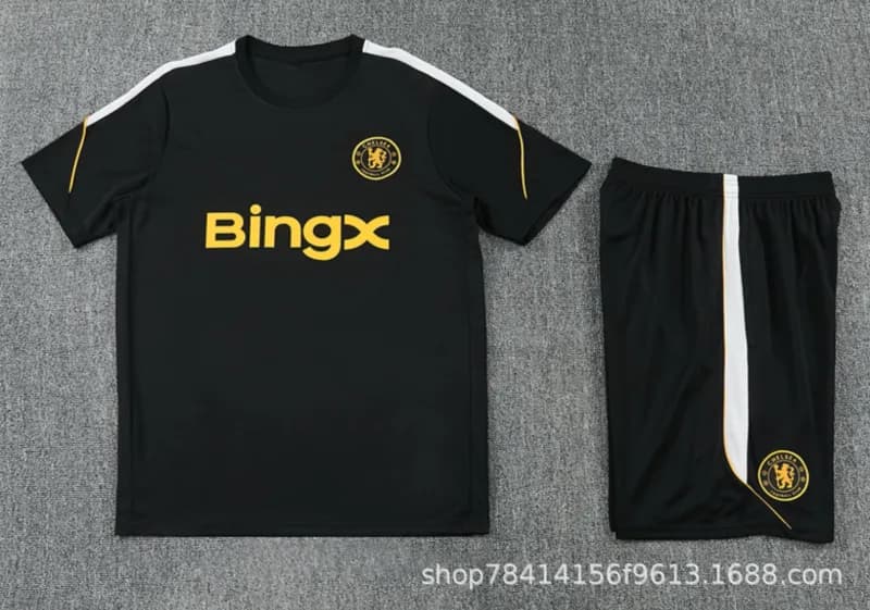 Chelsea FC Kit Bingx Sponsor — 2627短袖切尔西黑色