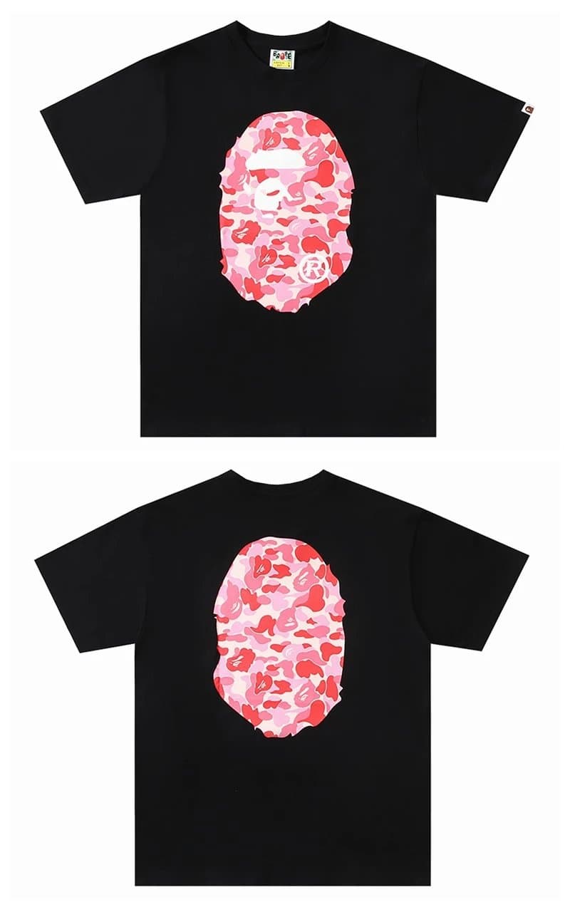 BAPE Ape Head Tee Plaid Ape Head — 黑粉