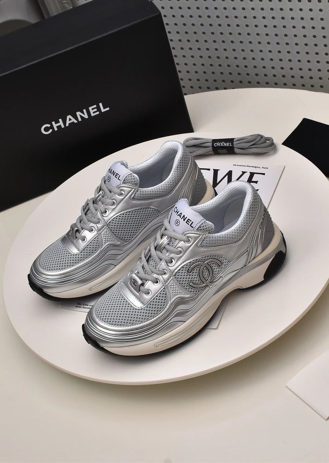 Chanel Sneaker Glitter Tweed — 8