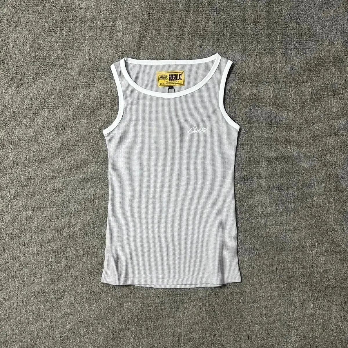 Corteiz Ribbed Tank Top White Trim