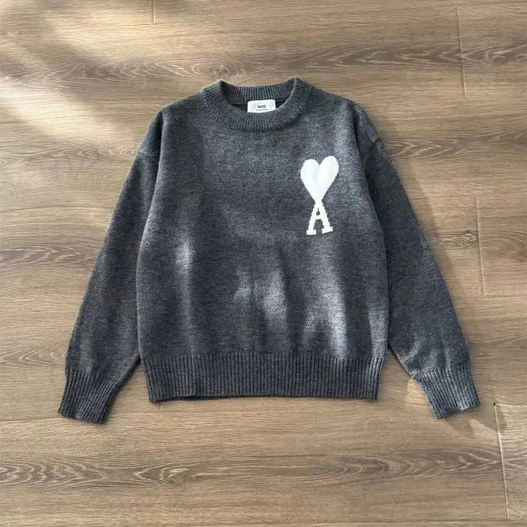 AMI Paris Knit Sweater Heart Logo