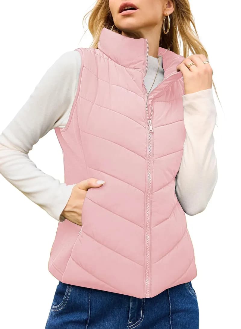 Moncler Quilted Puffer Vest Lightweight Chevron Quilted
