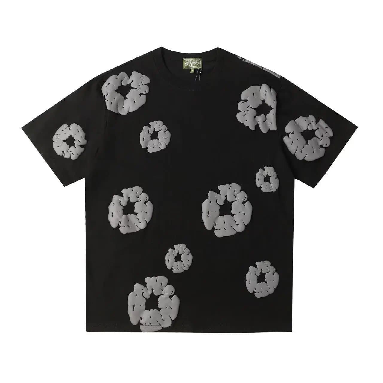 Balenciaga Logo Shorts Cloud Logo — 短袖 黑灰