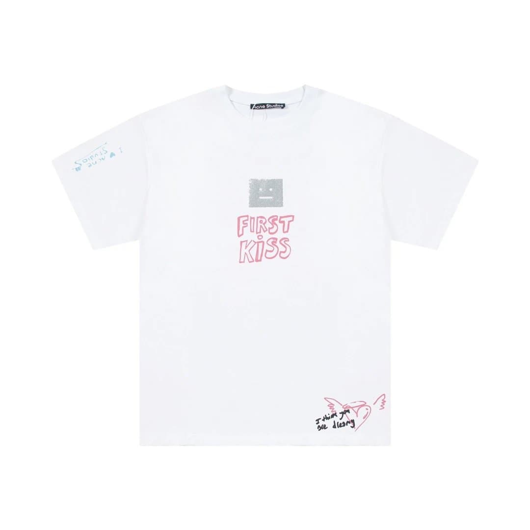 Acne Studios Face Patch T-Shirt Beige — 1206白