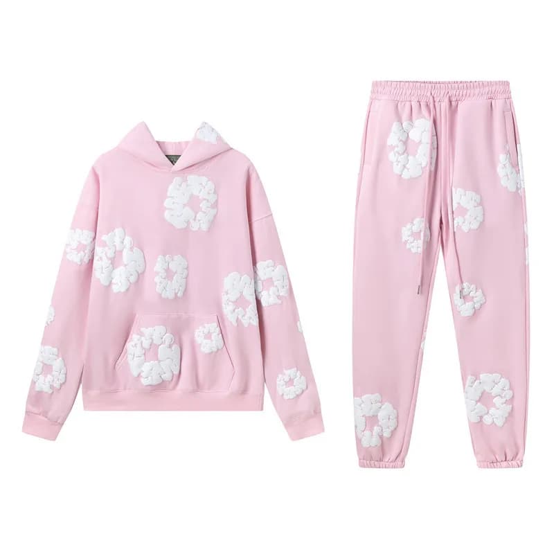 Balenciaga Cloud Print Hoodie and Joggers Set 3D Cloud Motif