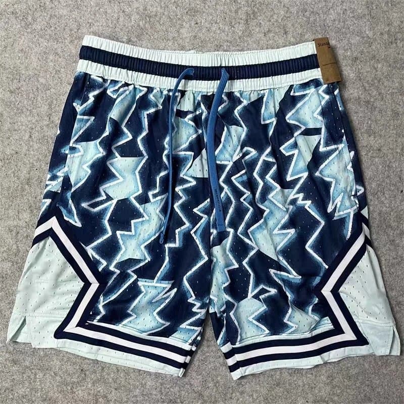 Jordan Basketball Shorts Geometric Panel Design — NO10扎染篮
