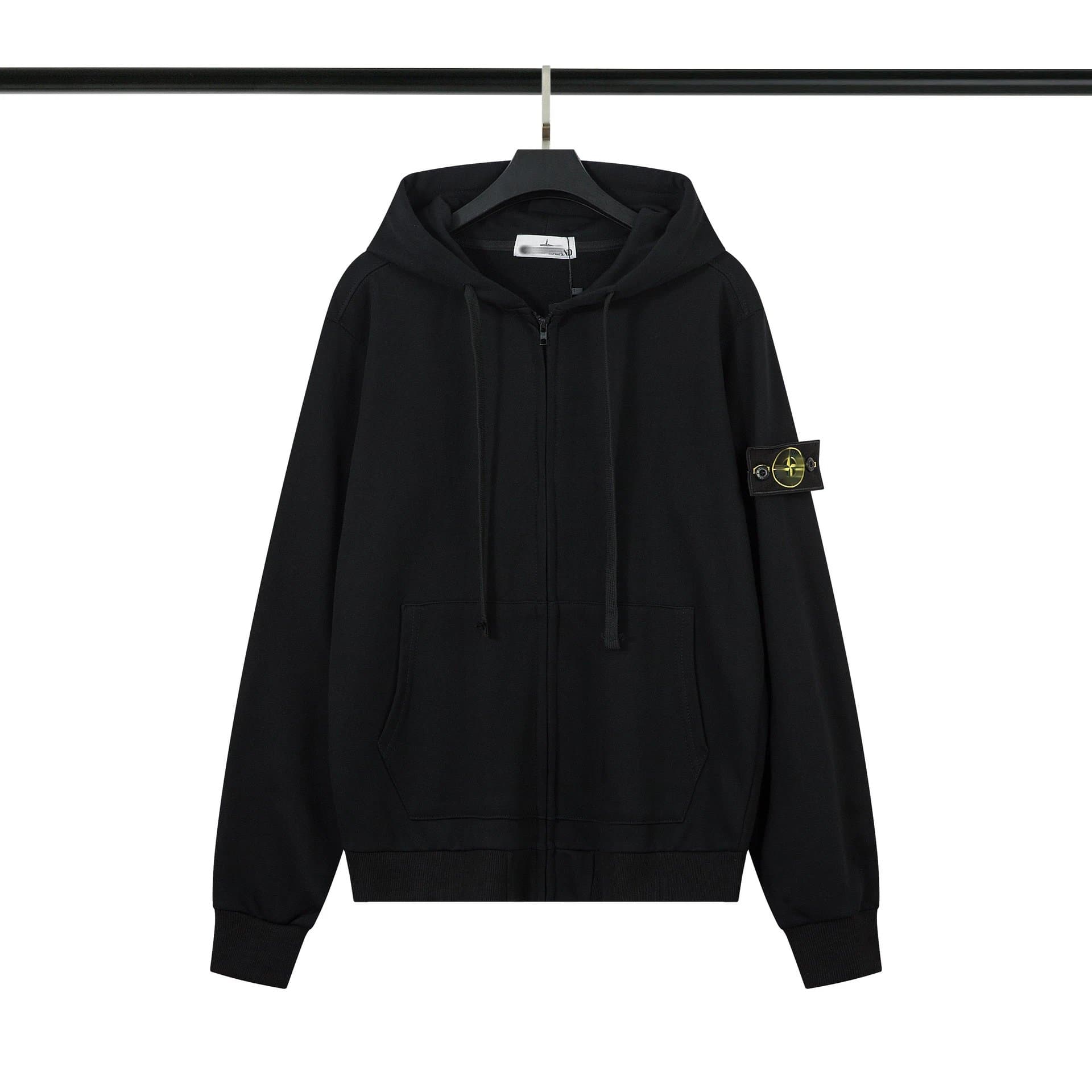Stone Island Zip-Up Hoodie Compass Patch