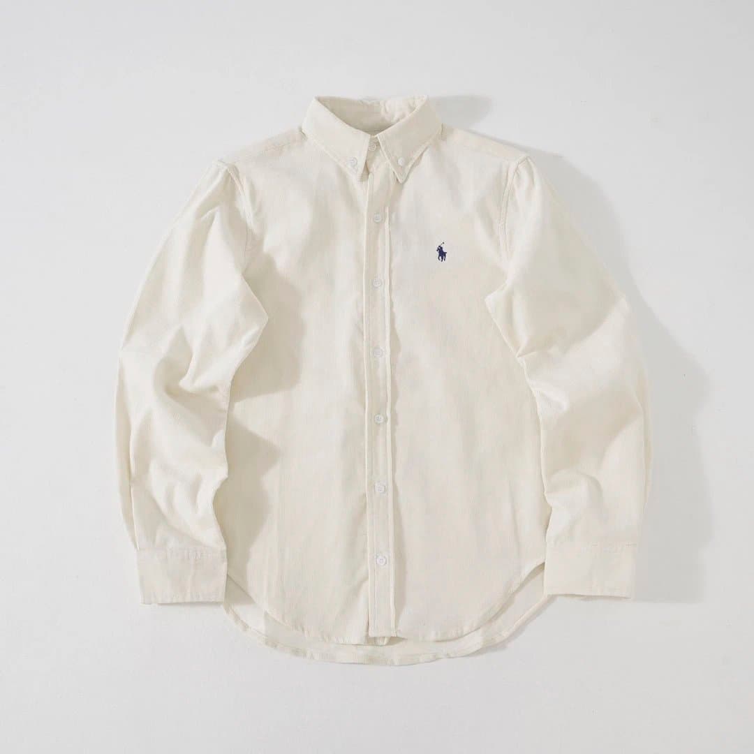 Polo Ralph Lauren Long-Sleeve Polo Shirt Classic Fit — 346055米白