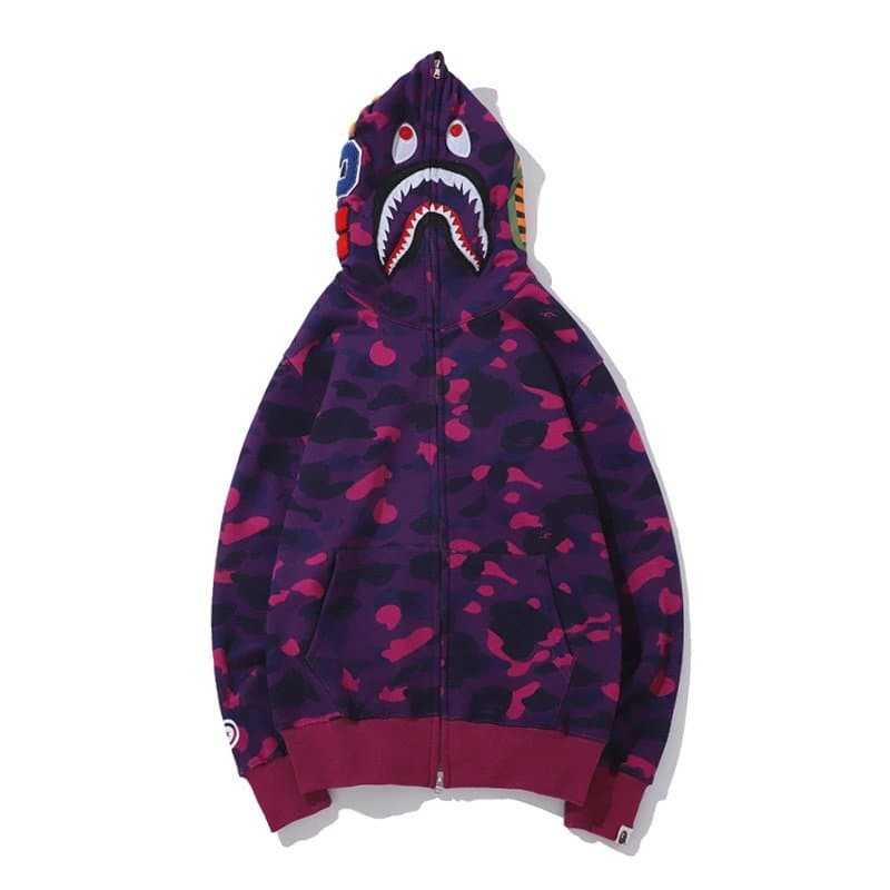 BAPE Shark Hoodie Split Camo — GHN23281DR