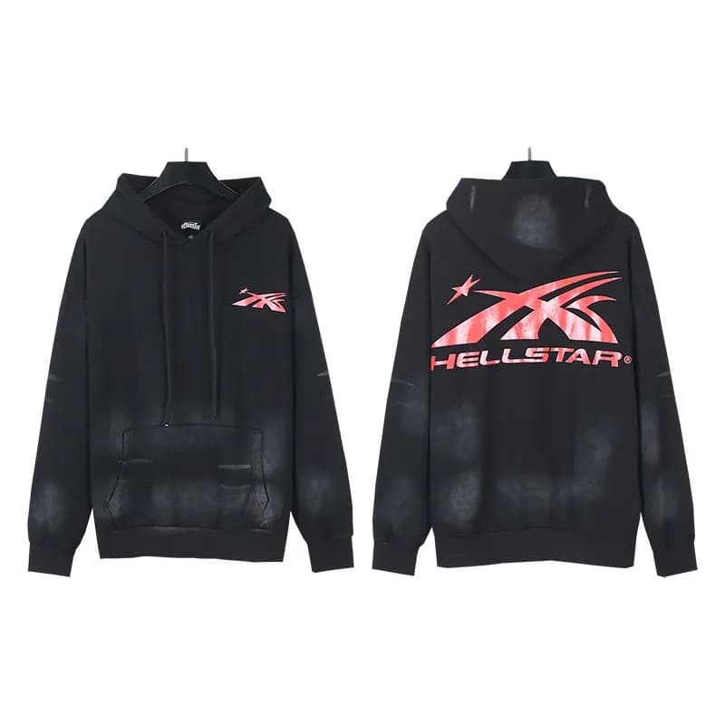 Hellstar Long Sleeve Tee Powered By The Star — 2027 wash water black