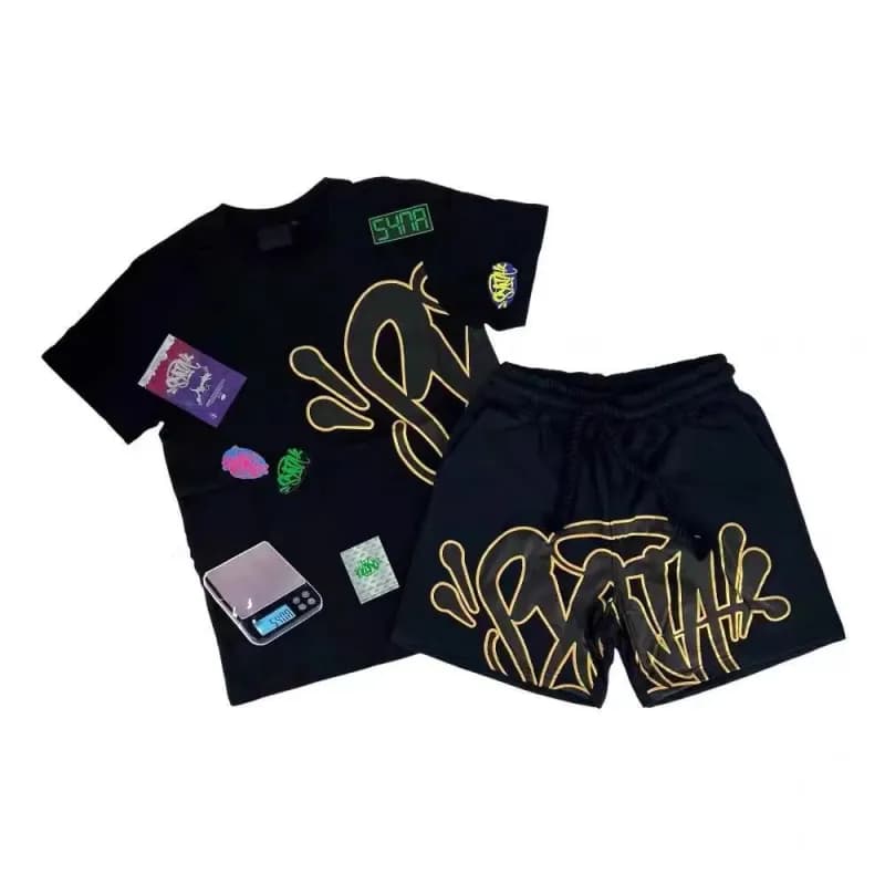 Corteiz T-Shirt & Shorts Set Graffiti Logo