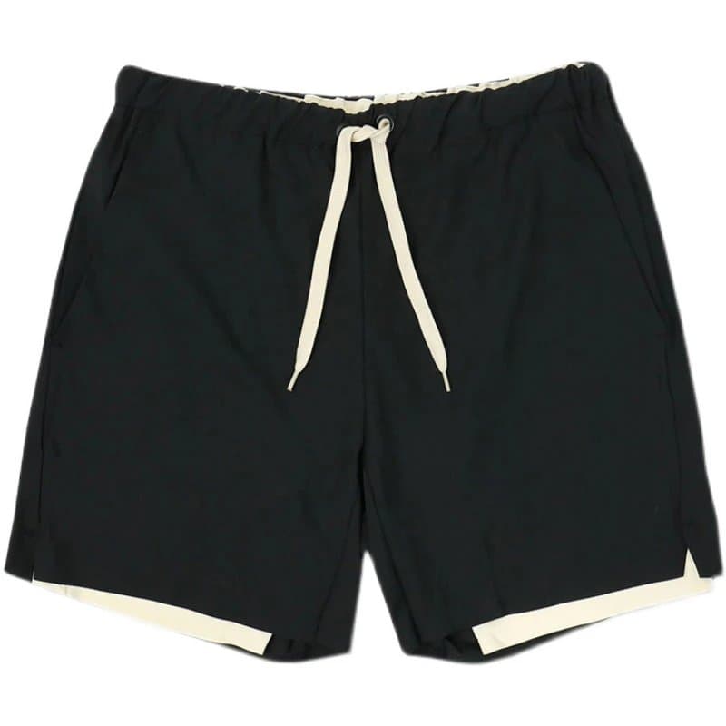 Kith Track Shorts Logo Embroidered — #2205黑色-白色内衬【基础款】