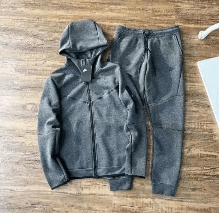 Nike Tech Fleece Hoodie and Joggers Dark Grey