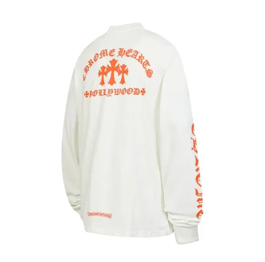 Chrome Hearts Long Sleeve Tee Hollywood Cross Print