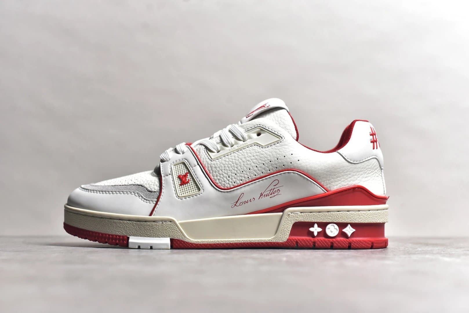 Louis Vuitton LV Trainer White Red