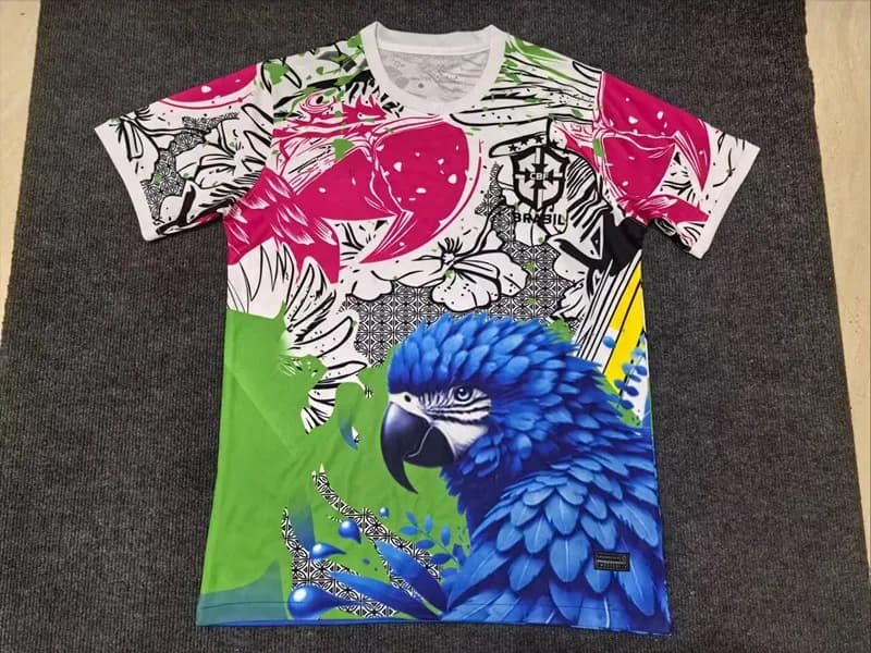 Nike Brazil National Team Jersey Parrot Graphic Print