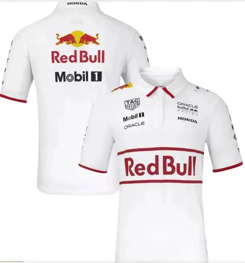 Tudor Polo Shirt Red Bull Racing Team — 2025红牛开同白色polo衫