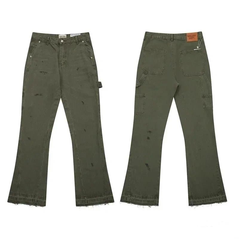 Levi's Flared Jeans Patchwork Wash — 637水洗橄榄绿