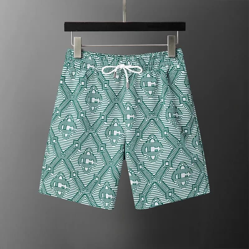 Balenciaga Printed Shorts Geometric Logo Pattern — 29112绿色