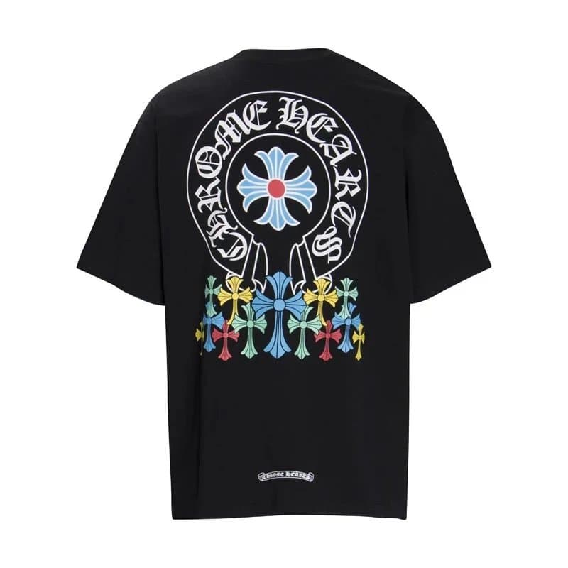 Chrome Hearts Graphic Tee Silver Logo Print — 6011黑