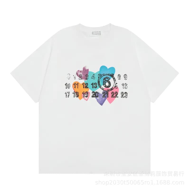 Maison Margiela T-Shirt Number Patch — 878白色