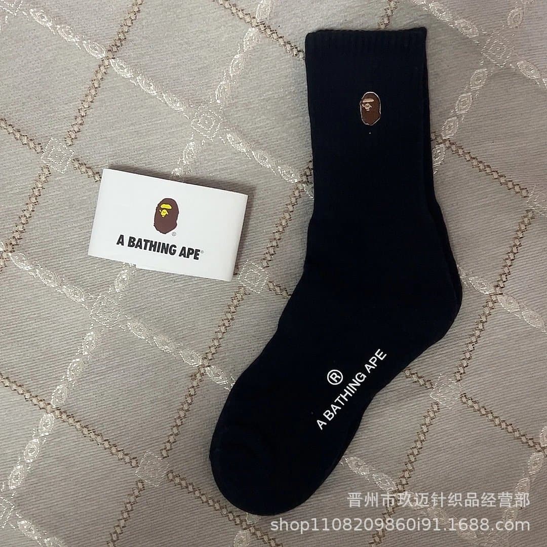 BAPE Crew Sock Ape Head Logo