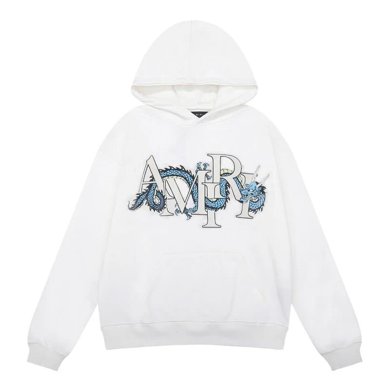 Amiri Hooded Sweatshirt Imagination and Dreams Graphic — 9238# White