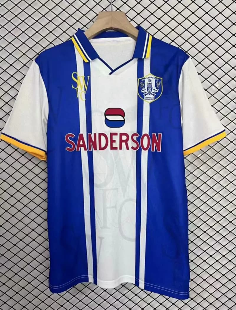 Sheffield Wednesday Home Shirt 1990s Sanderson Sponsor