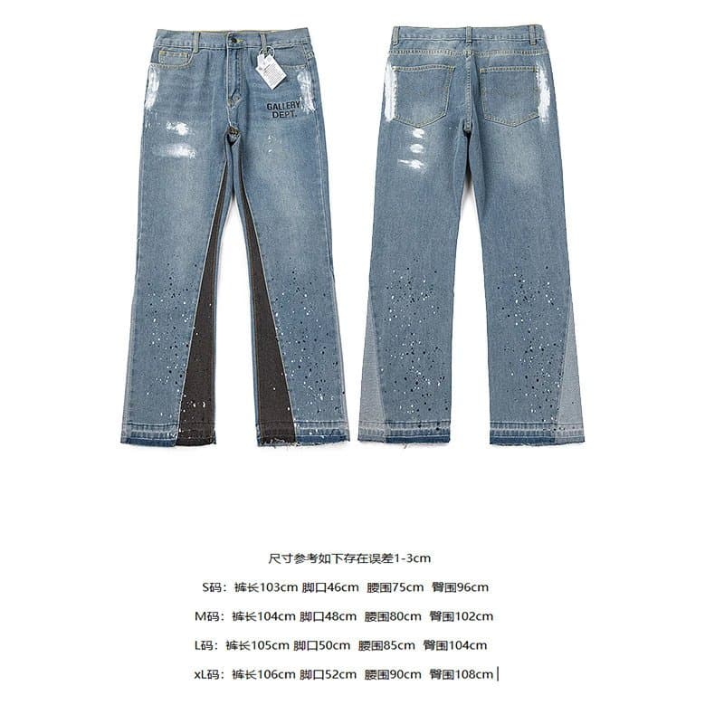 Levi's Flared Jeans Distressed with Embroidery — 4083蓝色