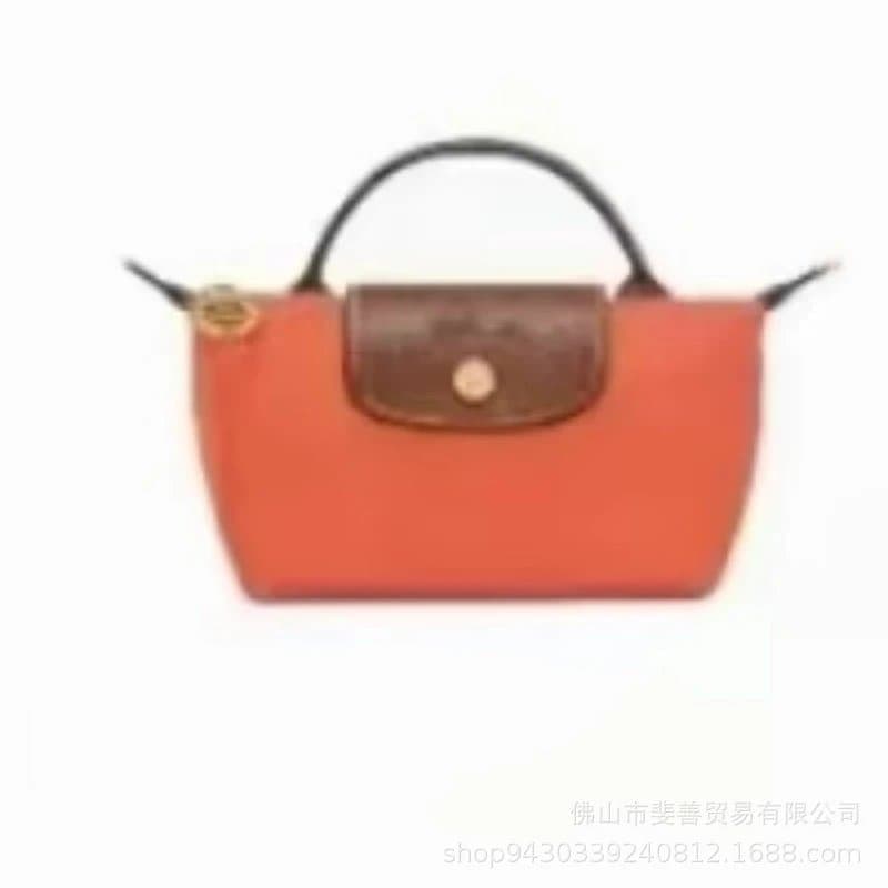 Longchamp Le Pliage Mini Top Handle — 经典橙色