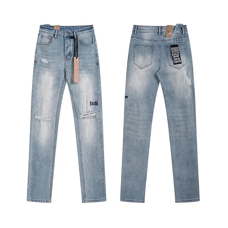 Ksubi Straight Fit Jeans Distressed Wash