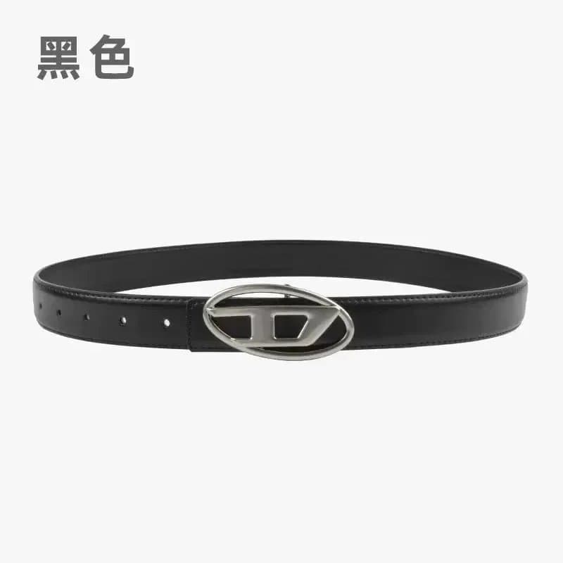 Diesel Logo Buckle Belt Oval Logo