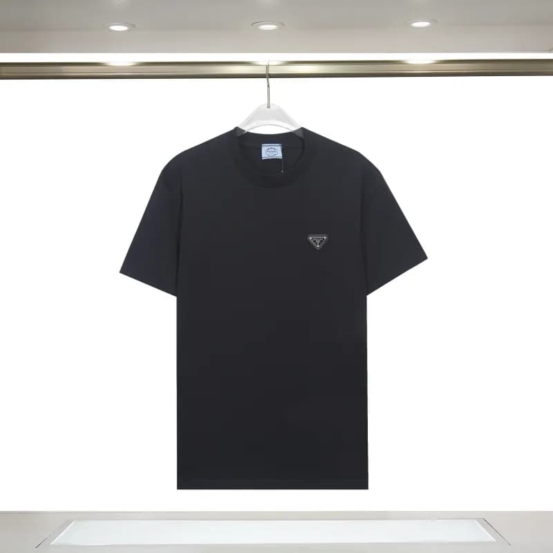 Prada Logo-Embellished Shorts Metallic Triangle Patch — 850 black