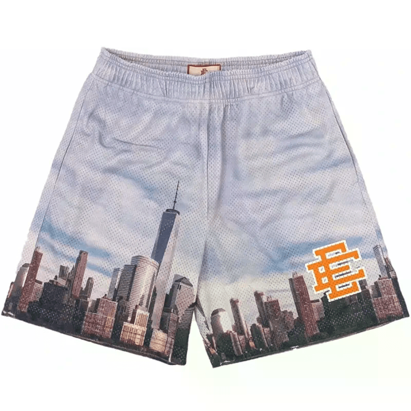 Supreme Mesh Shorts NYC Skyline Print