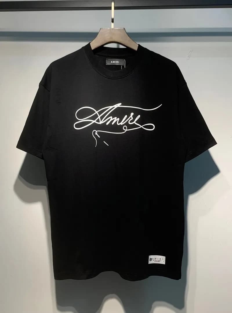 Amiri Logo T-Shirt Mesh Script — 701 black